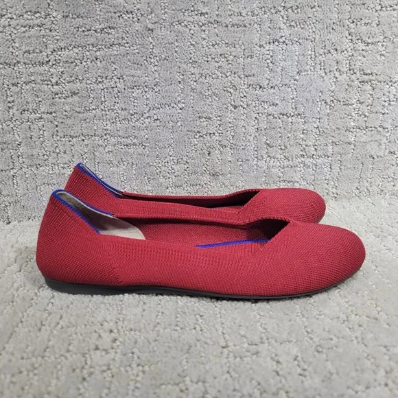 Rothy’s The Flat Scooter Red Round Toe Slip On Shoes Women's Size US 6, 6.5, 10 - Picture 5 of 9